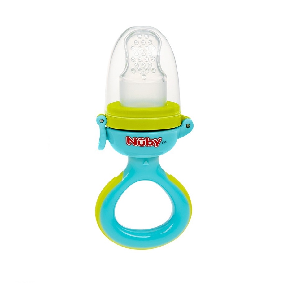 Nuby Twist n Feed Infant Feeder Silikon Aqua Green