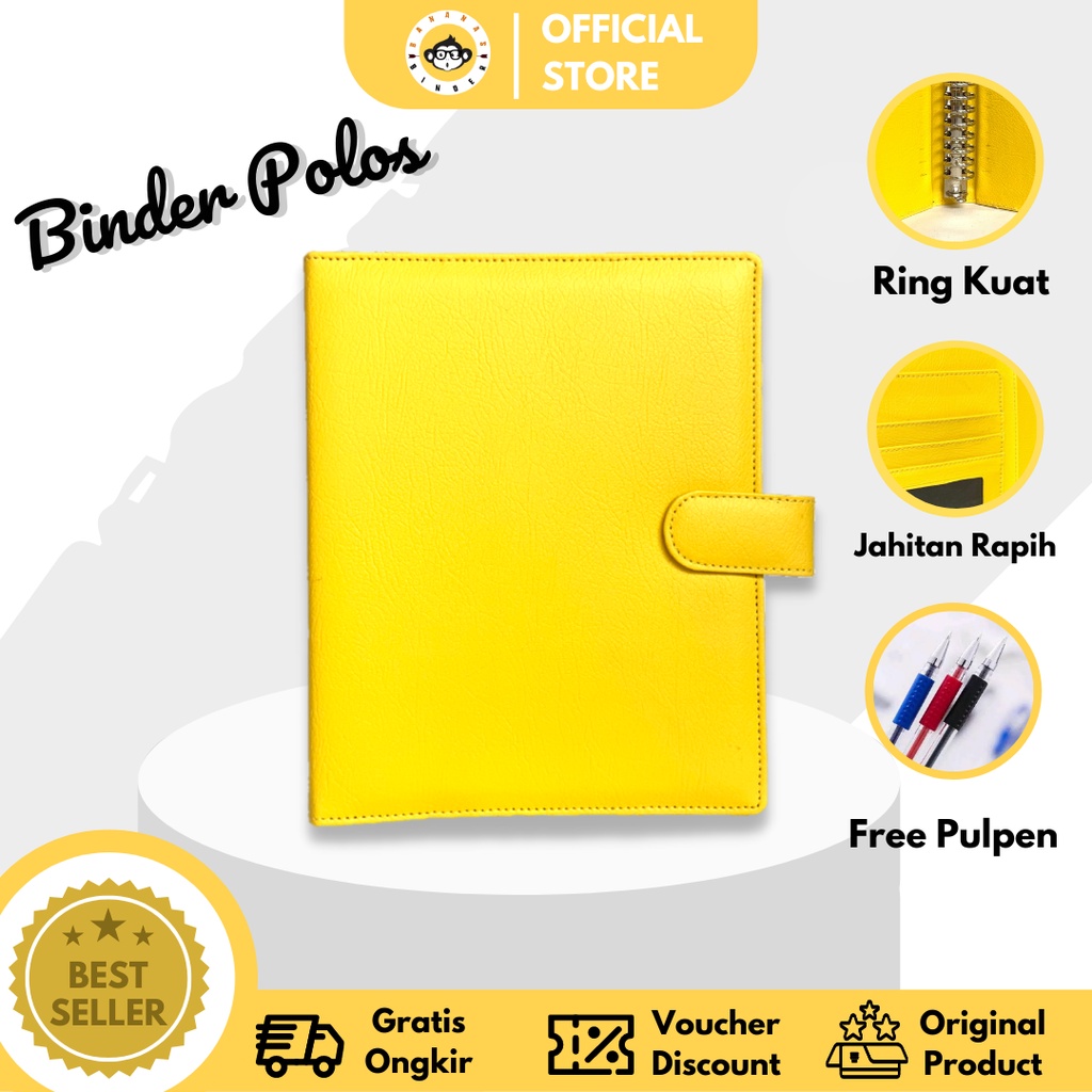 

Bananasbindery Binder Grafir Nama Kulit Premium Tebal 26 ring (B5) Free Kertas dan Pulpen