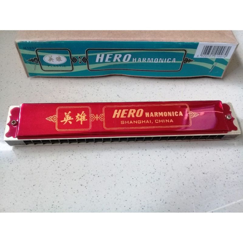 Harmonica Hero 24 Double Holes Aluminium Cover Shanghai - Hero
