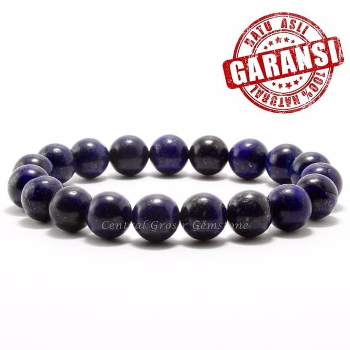 Sale Gelang Natural Lapis Lazuli, Full Serat Emas, Berani Tampil Beda Hot
