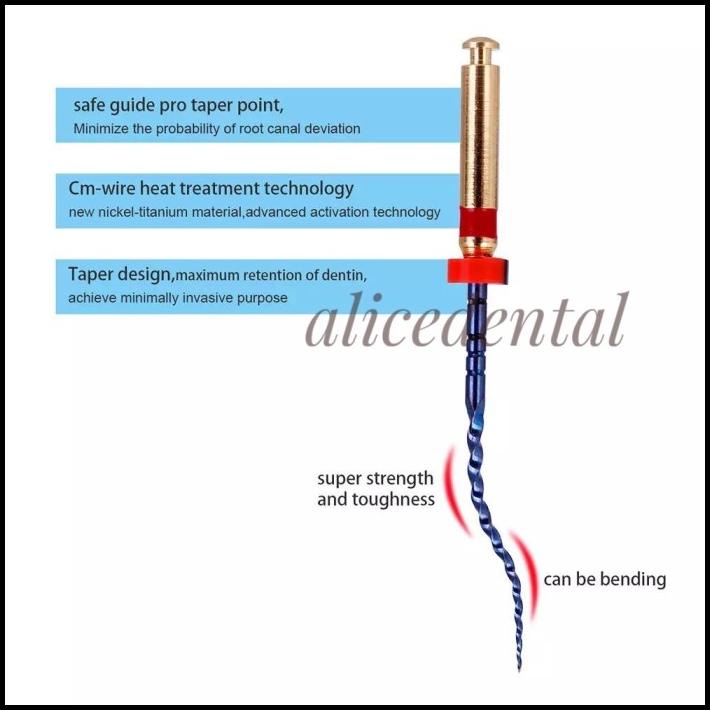 Dental Protaper Rotary Kfile Blue Endo Files Biru Sx-F3 Engine Use