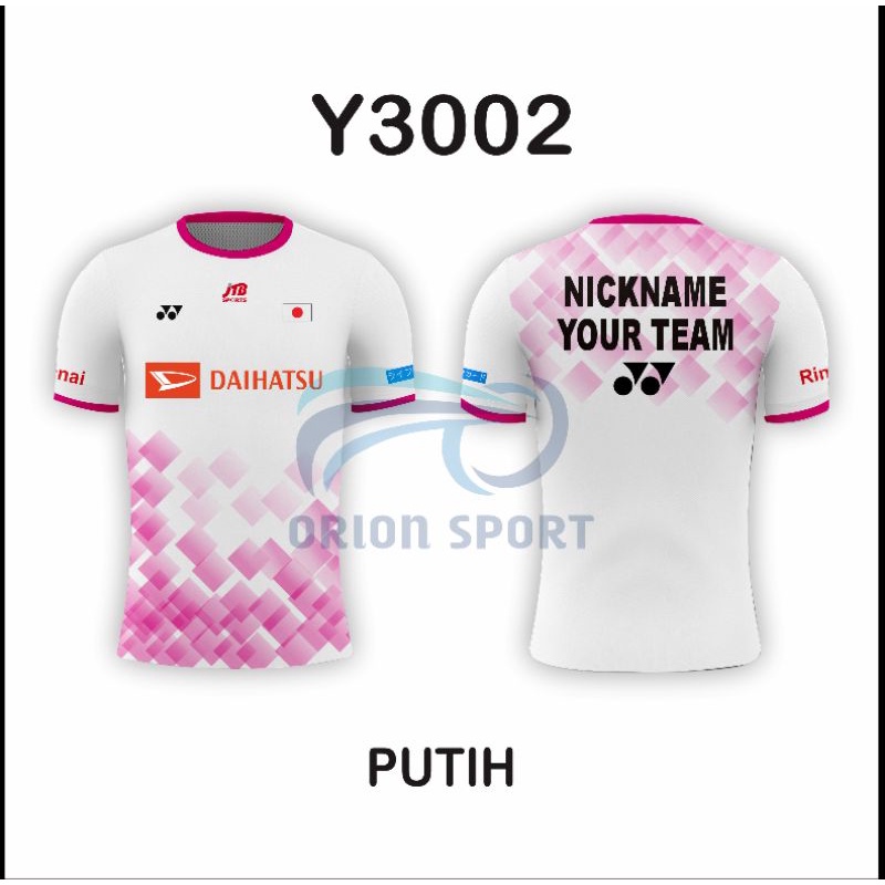 Jersey Badminton Yonex 3002 Team Jepang Custom Printing Premium