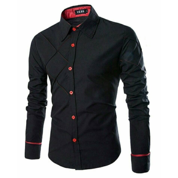 HipNop BARRY KEMEJA PRIA LENGAN PANJANG SLIMFIT ATASAN LENGAN POLOS PAKAIAN COWOK FORMAL KASUAL