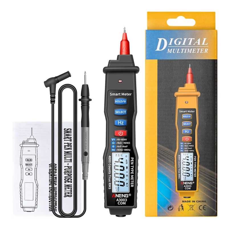 Tespen Digital Multimeter Voltage Current Resistance Tester Pen LCD