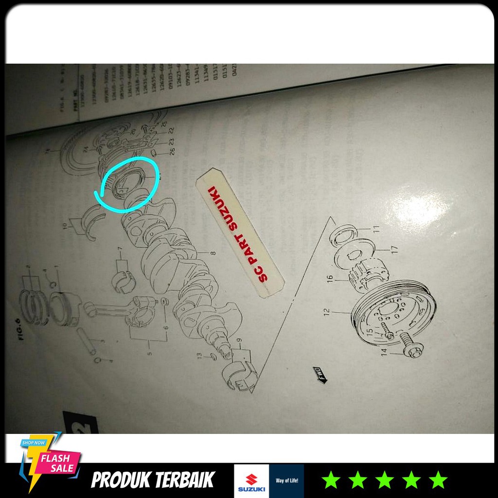 Oil Seal Sil Kruk As Crankshaft Belakang Suzuki Apv