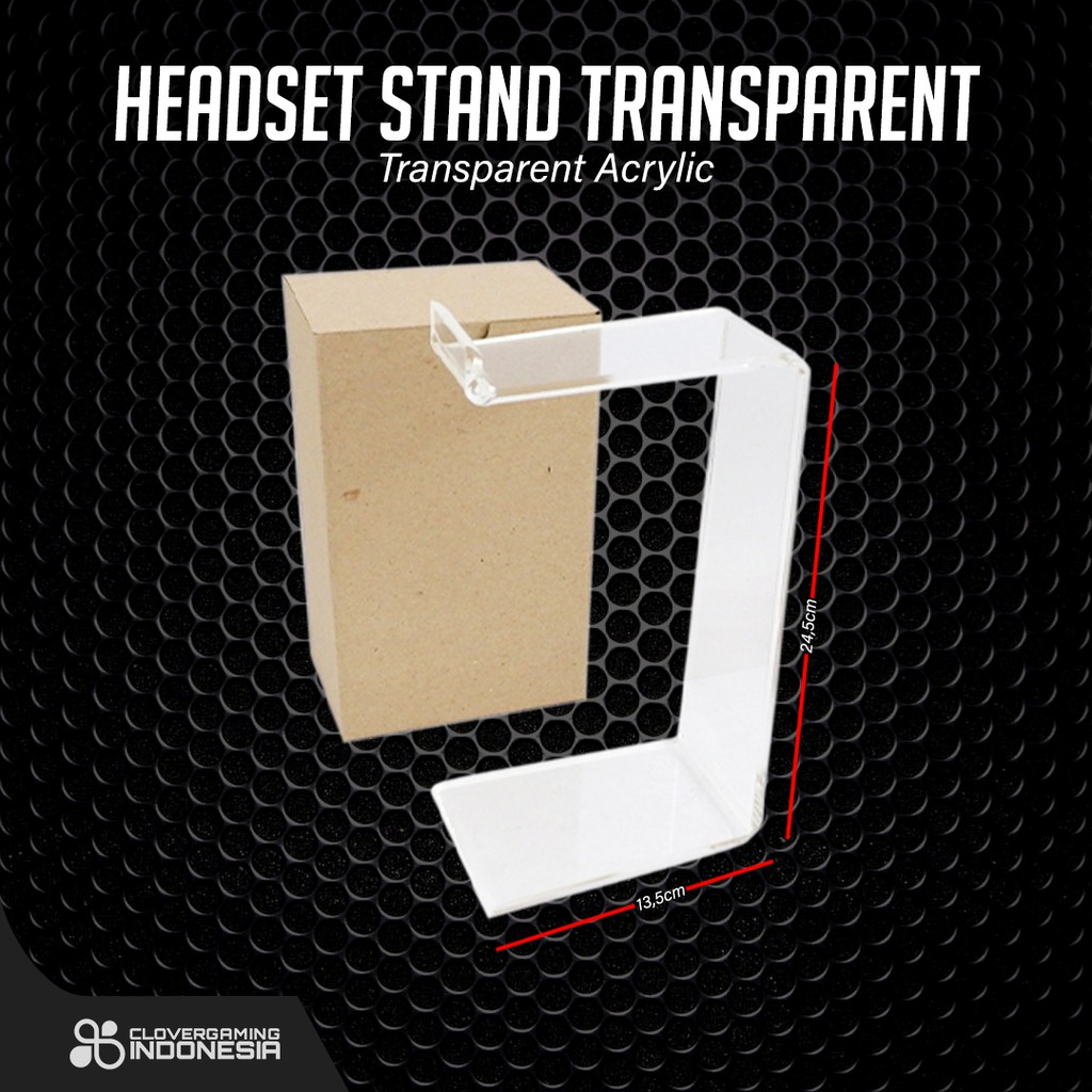 Headset Stand Transparent - Transparent Acrylic