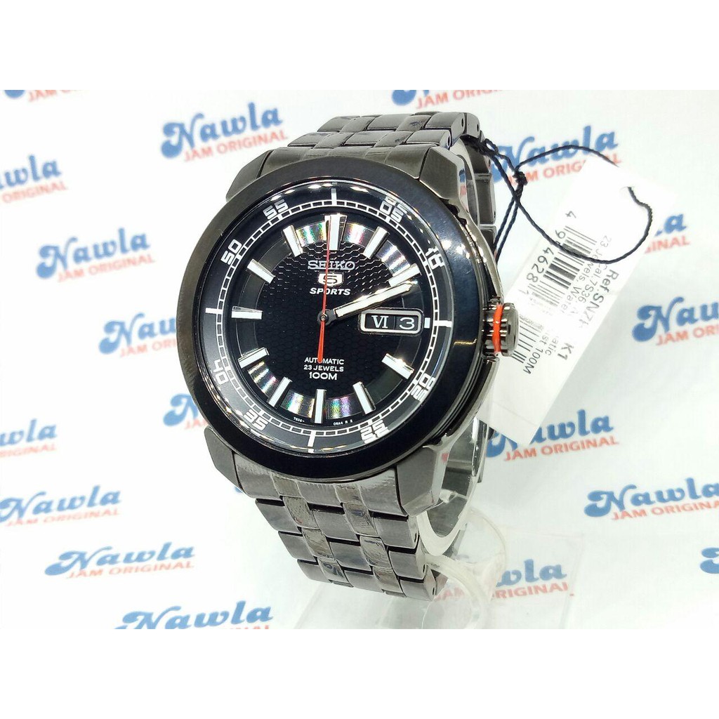 Seiko 5 Sports SNZH67K1 Automatic Black Bracelet | Jam Pria SNZH67