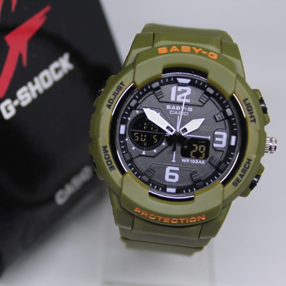 JAM TANGAN LADIES BABY G BGA 230 DARK GREEN