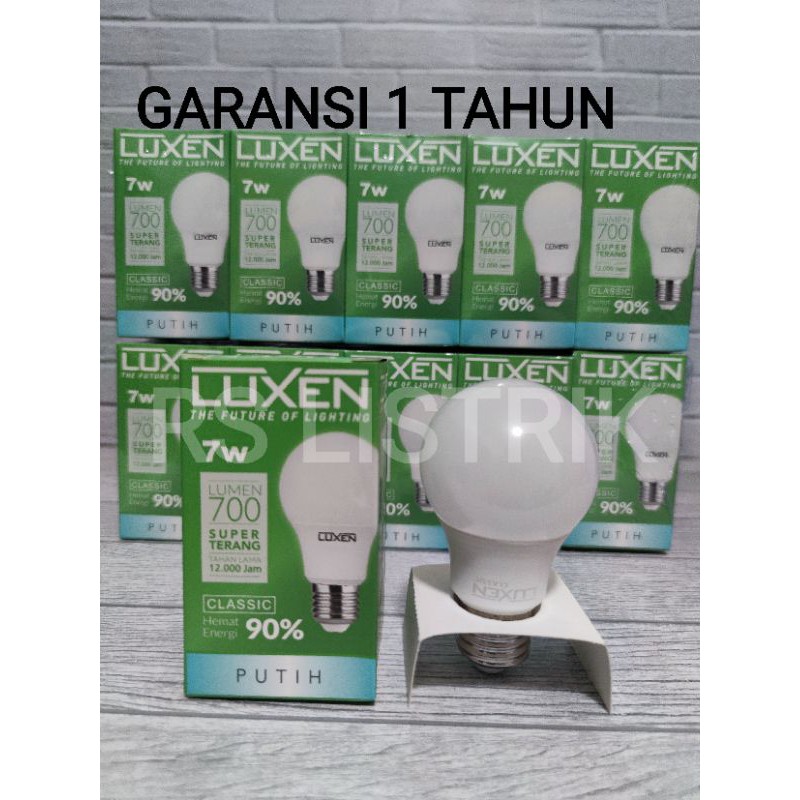 LUXEN LAMPU LED BULB 7W 7 WATT CLASSIC PUTIH 6500K COOL DAYLIGHT