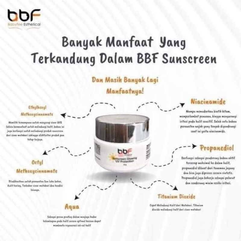 BBF suncreen Original anti belang langsung glowing