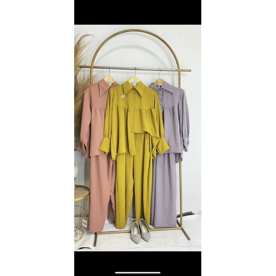 oneset babydoll kerah korea