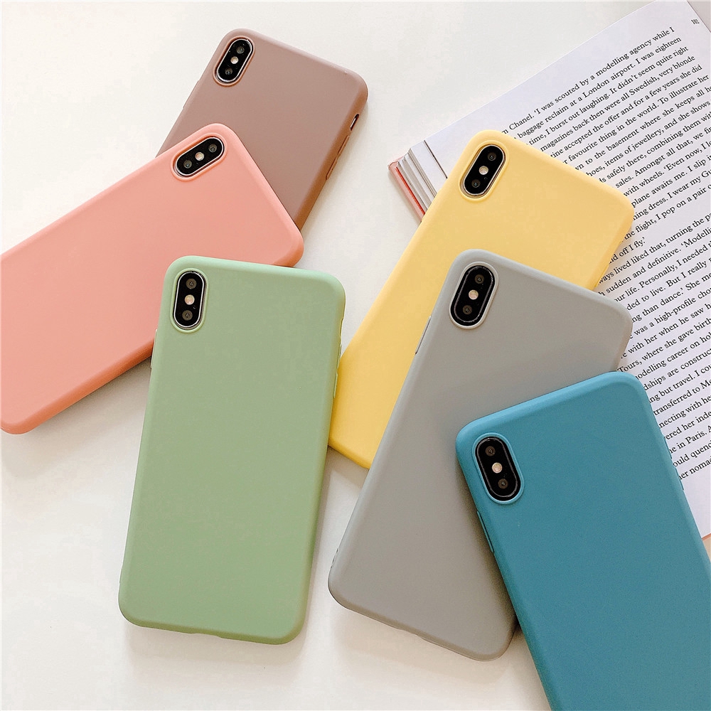 For Vivo Z3 z3i y93 y97 y91 y95 U1 y95 Pro V15 S1 Soft Case Silikon TPU Warna Polos untuk