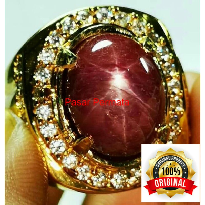 [COD] natural purple red ruby star likes burmese big size