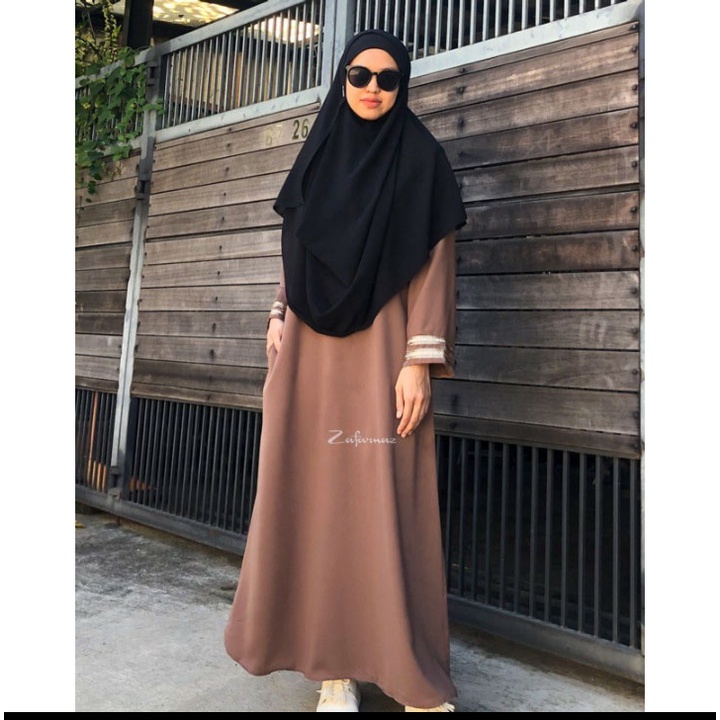 ABAYA BASIC TERBARU BAHAN MOSCREPE