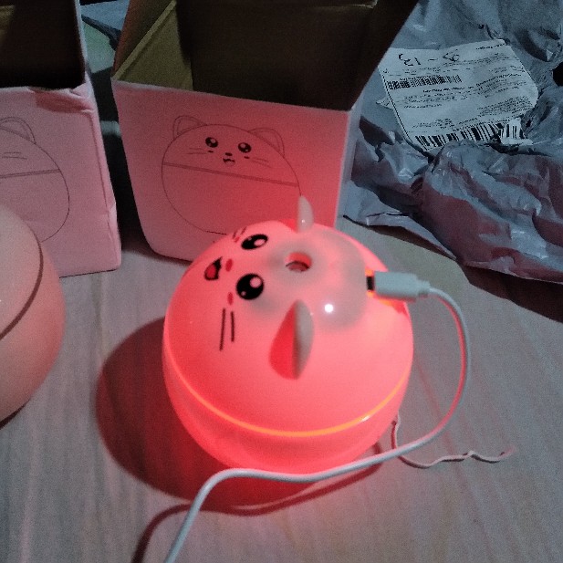 Humidifier Diffuser Aroma Essential Oil Usb 300ml Bentuk Kucing Lucu Dengan Lampu