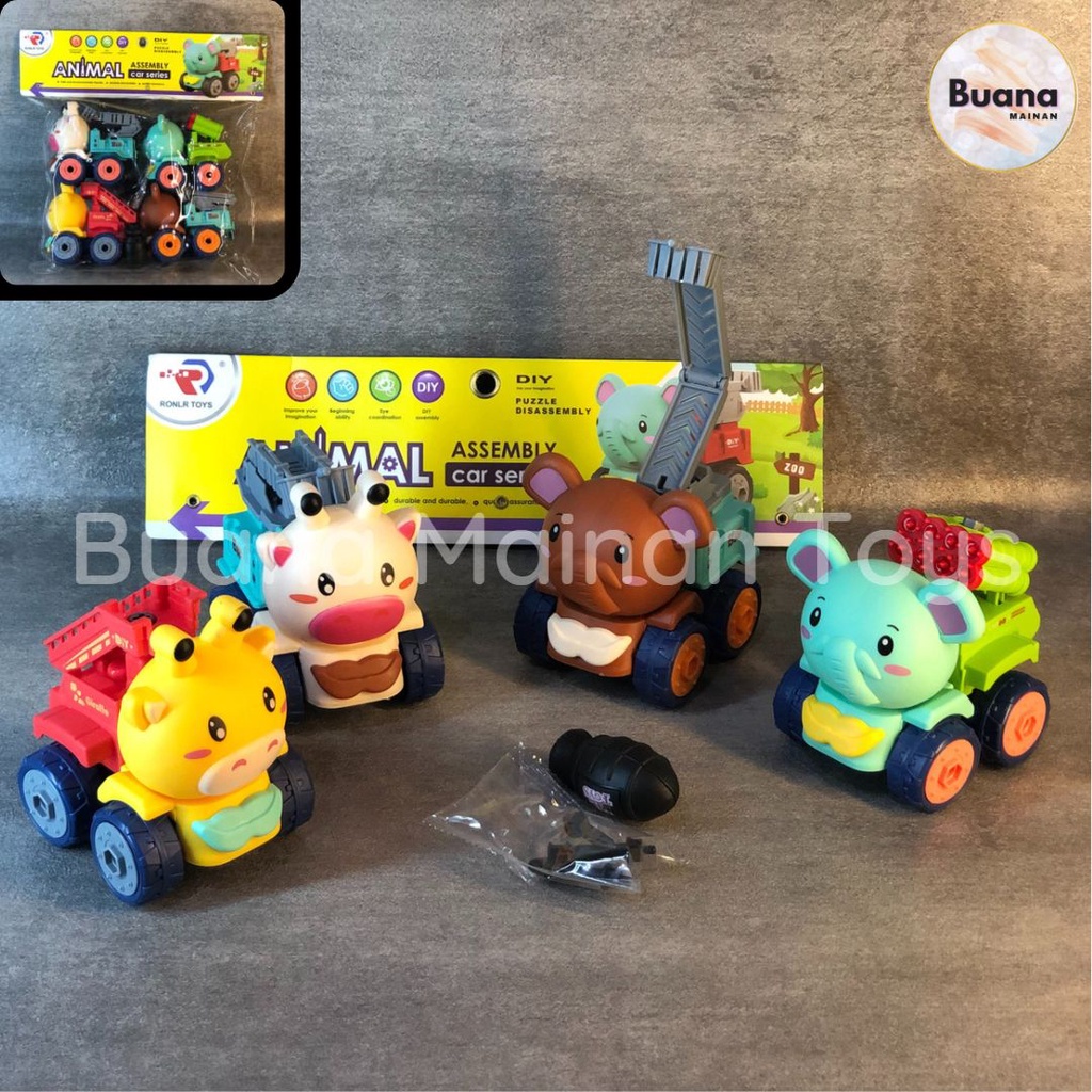 RONGLE TOYS DIY ASSEMBLE 6 MODEL MAINAN BONGKAR PASANG EDUKASI ANAK COWO CEWE BALITA