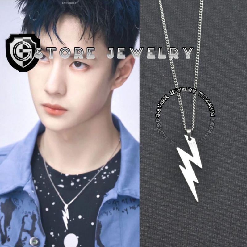 kalung stainless steel pria titanium asli anti karat cowok cewek motif biji lada mrica bulat dengan 