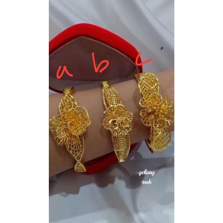 Kalung,gelang replika emas model kendari,cocok dipake pesta,sehari hari,kado