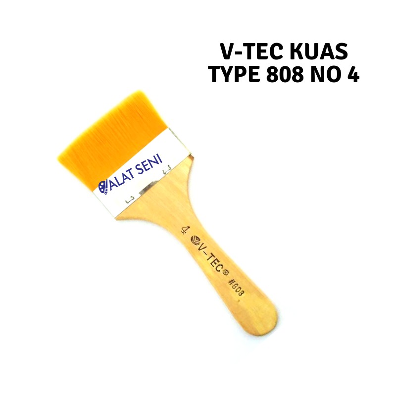 

V-Tec Kuas 808 No.4 / kuas lukis Vtec - Kuas Vtec Type #808 No. 4