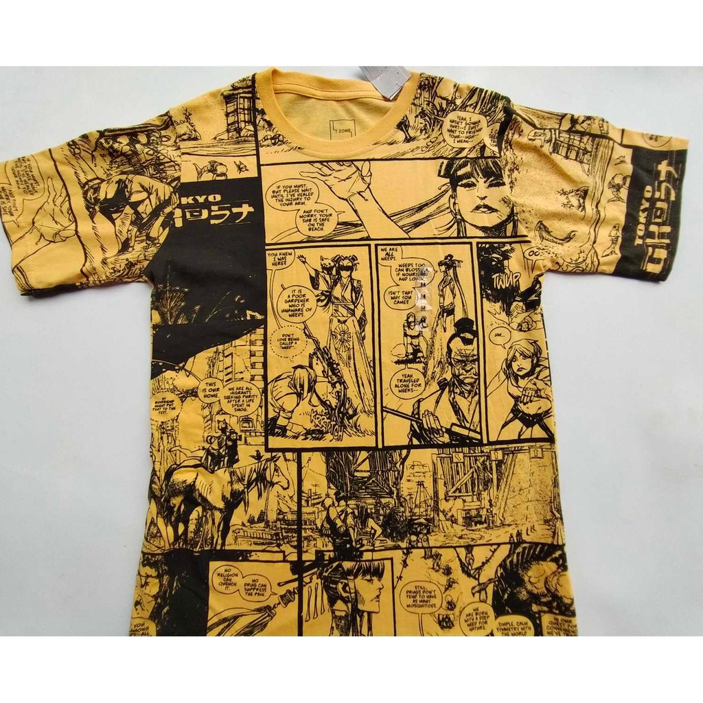 Kaos Pria T-Zone ORIGINAL Casual Comic Lengan Pendek Kuning