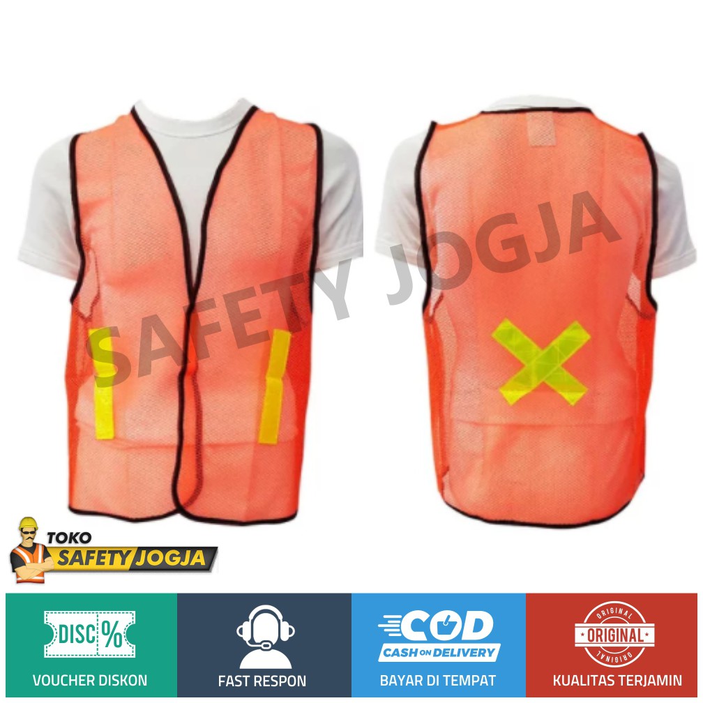 Rompi Proyek / Safety Vest /  Rompi murah Jogja / Tipe Jaring X Scotlight