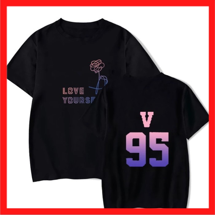 KAOS KPOP BTS LOVE YOURSELF PELANGI NAMESET v 95