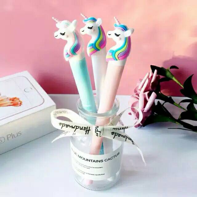

Pulpen Unicorn Kuda Pony / Kepang Pelangi Isi 12 pcs.