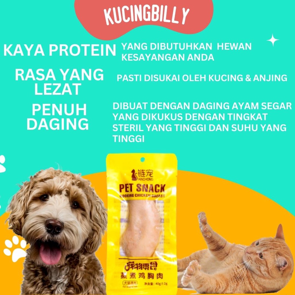 Loin ayam steam kucing anjing 40gr