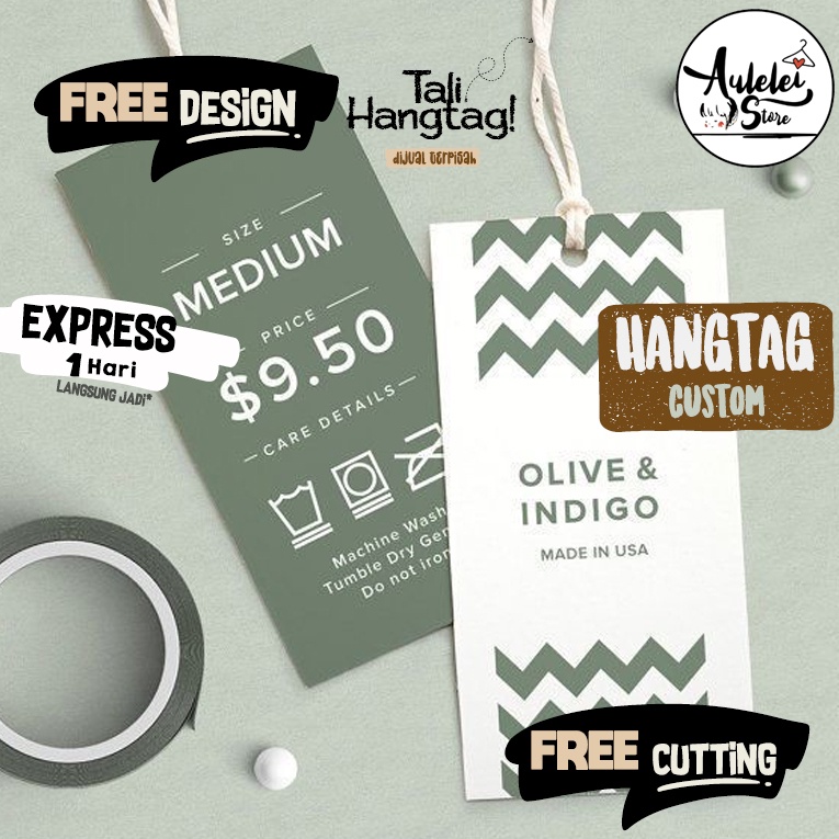 

Custom Hang Tag Baju - Label Baju - Cetak Hangtag Baju - Label Merek (AULELEI STORE)