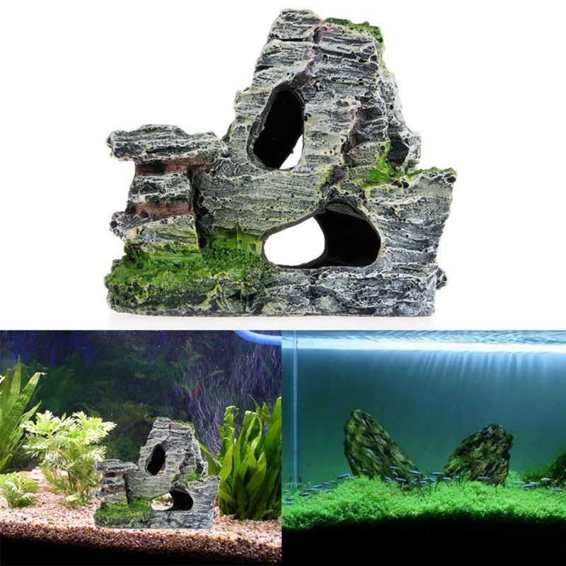 Jual Va Ready Stock Mountain View Aquarium Rock Cave Tree Bridge Fish Tank Ornament Rockery Decor Indonesia Shopee Indonesia