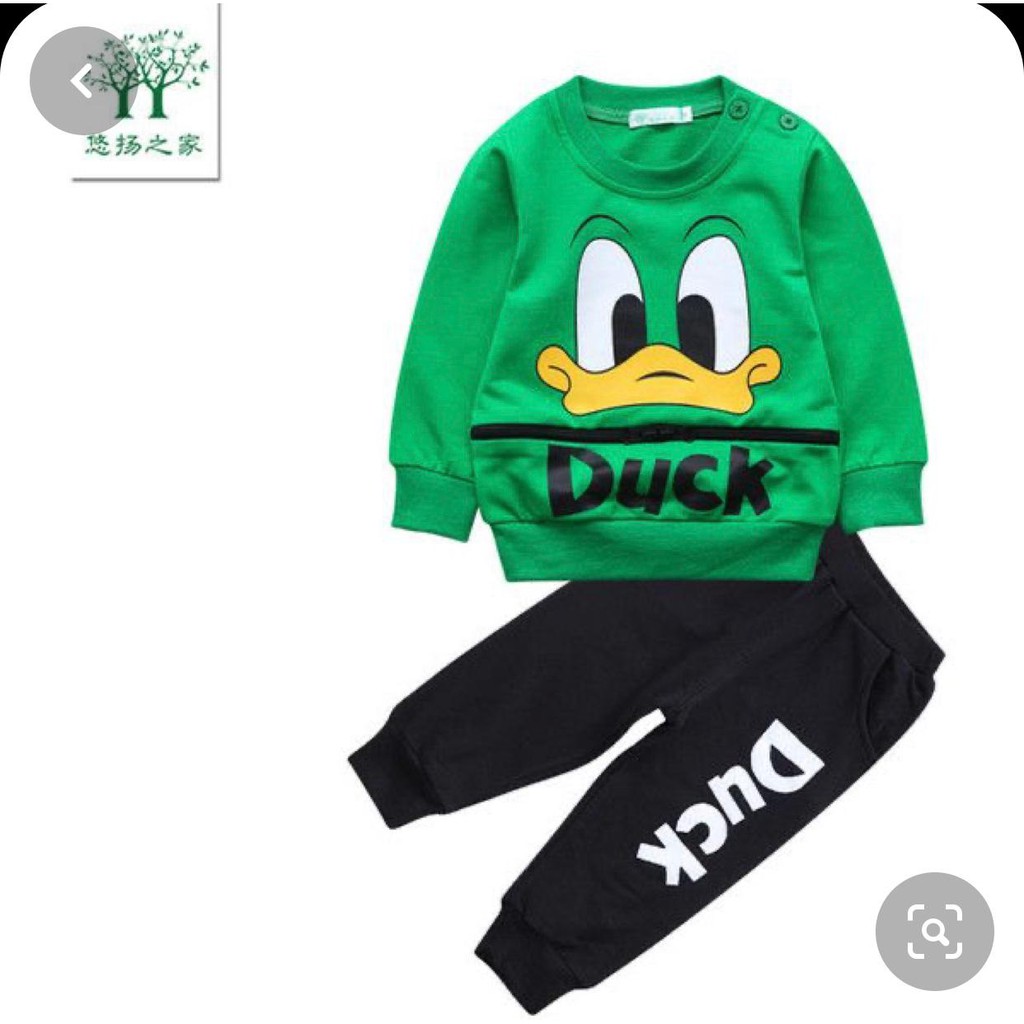 STELAN ANAK FLECE BORDIR MOTIF DONAL DUCK 1-10 THN