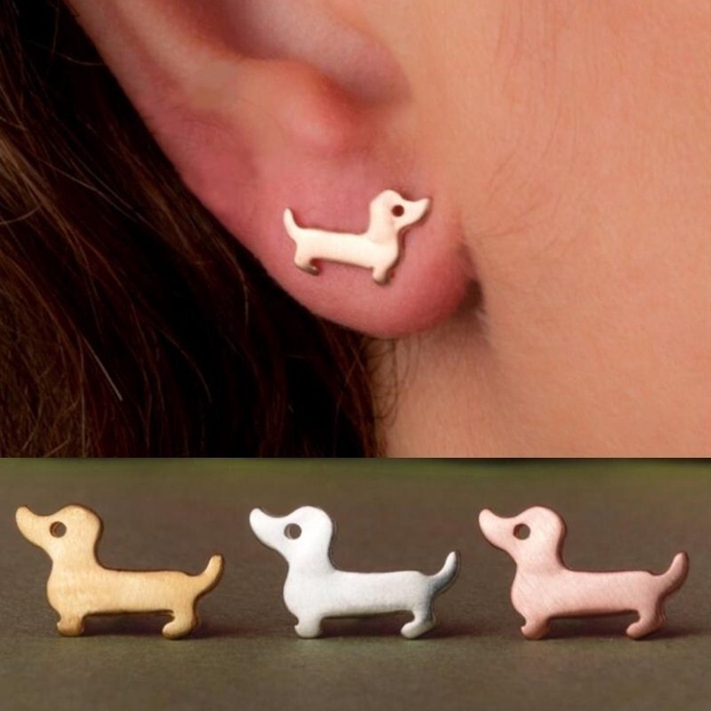 Anting / aksesoris perhiasan anjing peliharaan fashion wanita yang elegan dan imut