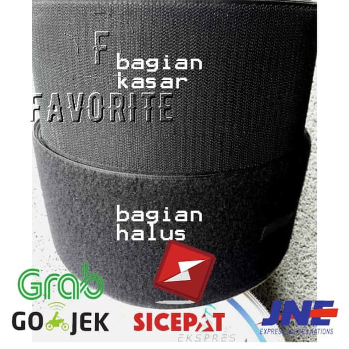 Velcro / Perekat / prepet Kain 10 Cm Hitam dan Putih ukuran PER 90CM