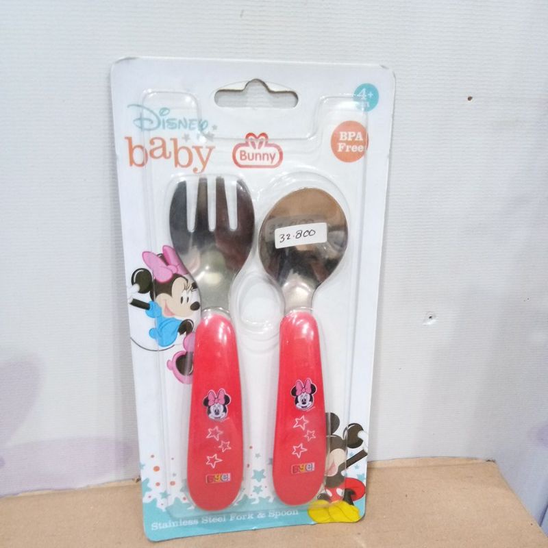 LUSTY BUNNY STAINLESS STEEL FORK &amp; SPOON DMM-9011