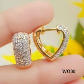 xuping anting pertama putih lapisan emas impor terbaru