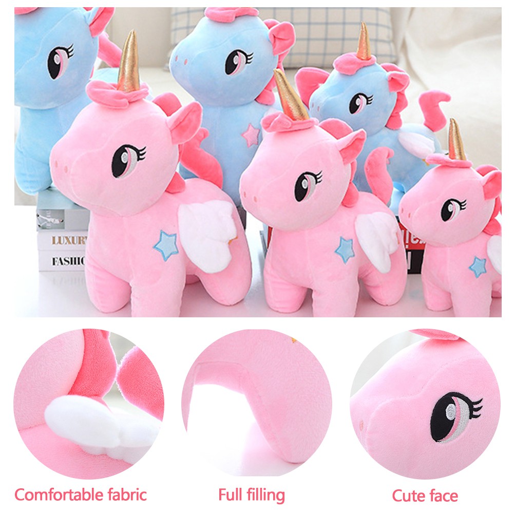 【TK】10/20/25cm Kawaii Unicorn Plush Toy Soft Stuffed Unicorn Soft Dolls Animal Horse Toys For Children Girl Pillow Birthday Gifts