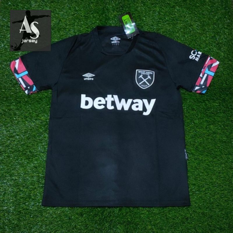 Jersey bola west ham away tandang 2022 2023 grade ori baju bola fursal pria
