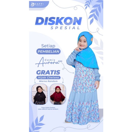 Gamis Aurora Kids Series Daffi gamis anak cantik kekinian