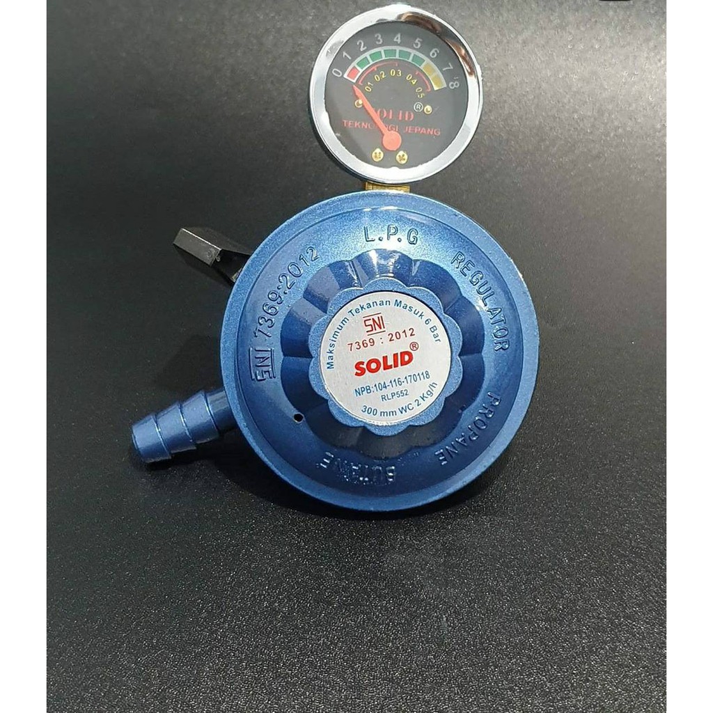 Regulator Tekanan Rendah (Low pressure)/ Kepala Gas + Meteran / Regulator Gas + Ampere SOLID RLP-552