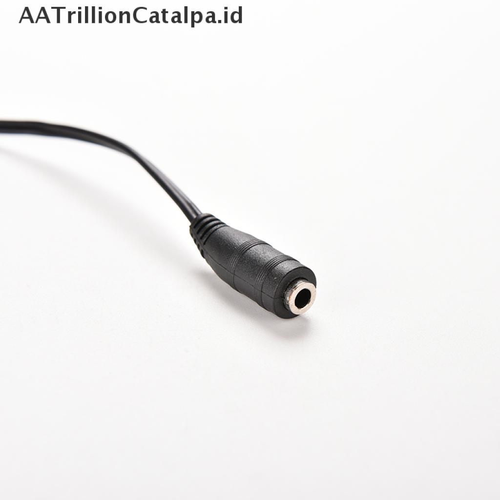 (AATrillionCatalpa) Kabel Splitter Jack Audio 3.5mm Female Ke 2 Male Untuk Headset / Mic