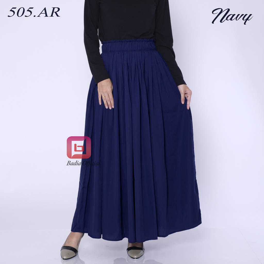 rok payung flare kembang polos lycra katun tebal bisa jumbo wanita premium