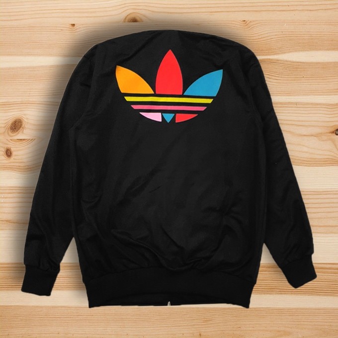 COACH JACKET ADIDAS ZIPPER THREE STRIPES BASIC PRINTED LOGO BACK PREMIUM