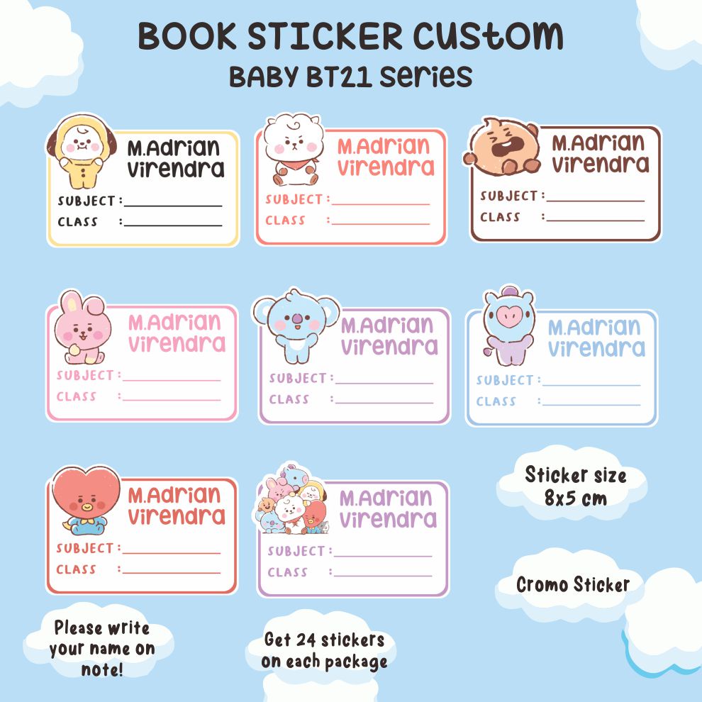 

Sticker Buku BT21 series