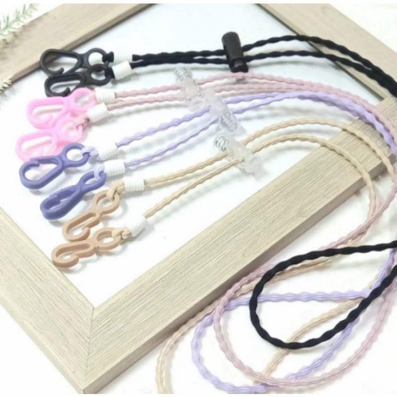 STRAP MASKER HIJAB TALI PADI TALI GEMBUL TALI BOBA TALI MASKER