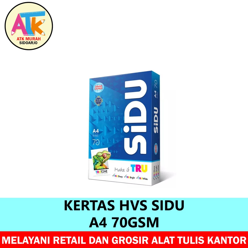 

Kertas HVS A4 Sidu 70Gsm