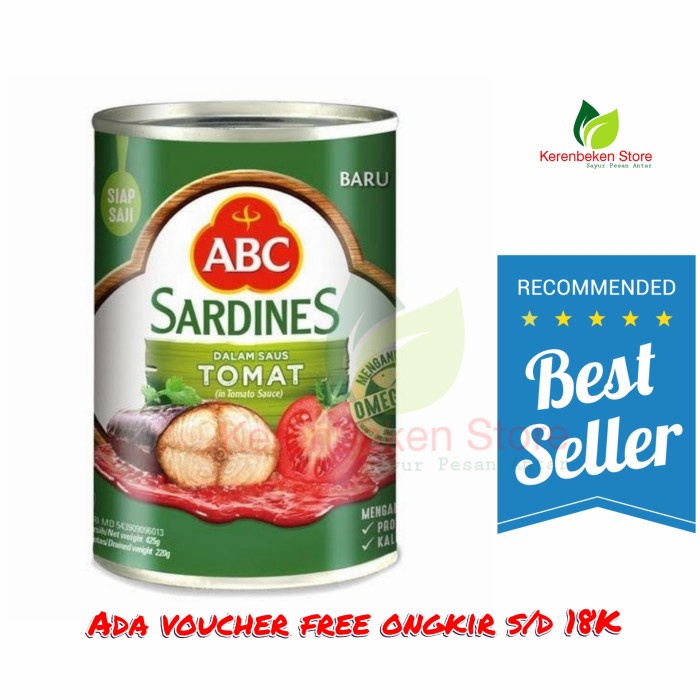 

sarden abc saus tomat 425 gr