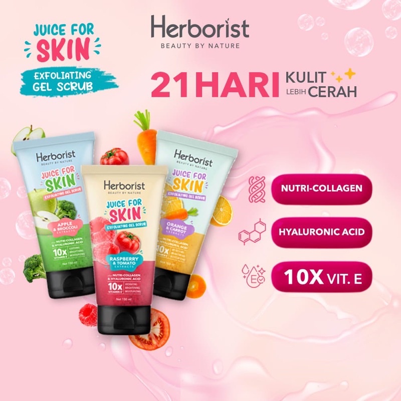 Herborist Juice For Skin Body Serum - 180ml | Orange Carrot | Apple Brocolli | Raspberry