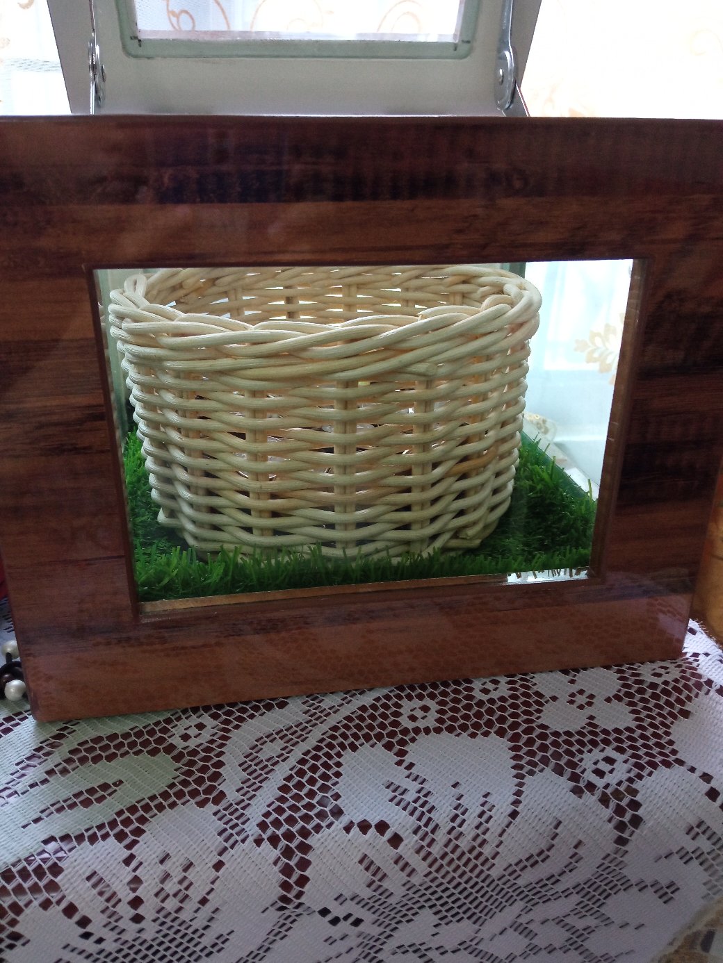 Keranjang Rotan Bulat Hampers/parcel  20x20x7 Cm - Sovenir Murah