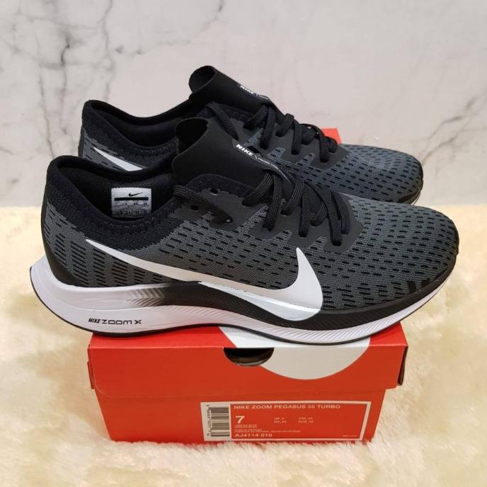 SEPATU NIKE ZOOM PEGASUS TURBO 2 BLACK WHITE - PREMIUM ORIGINAL Terbaik