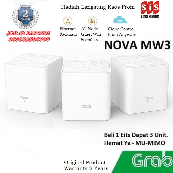 TENDA NOVA MW3 ( ISI 3 ) - TENDA MW 3 WHOLE HOME MESH WIFI SYSTEM